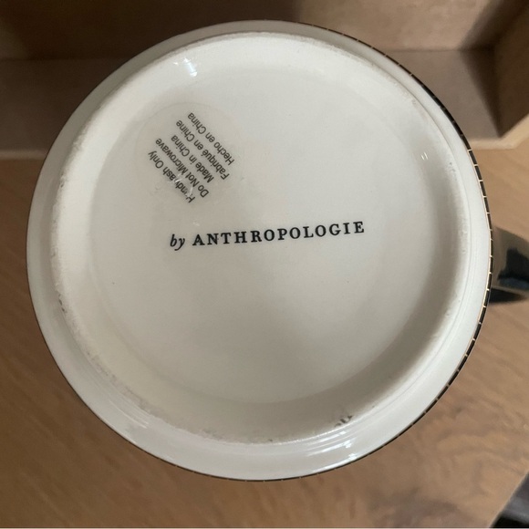 Anthropologie The Bistro Tile Stoneware Mug: Monogram Edition “K” - Picture 3 of 3